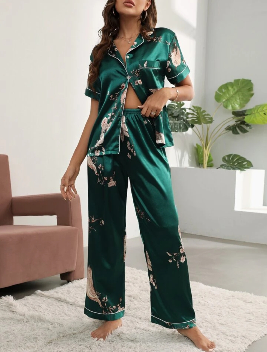 Luxury Satin Night Suit For Women