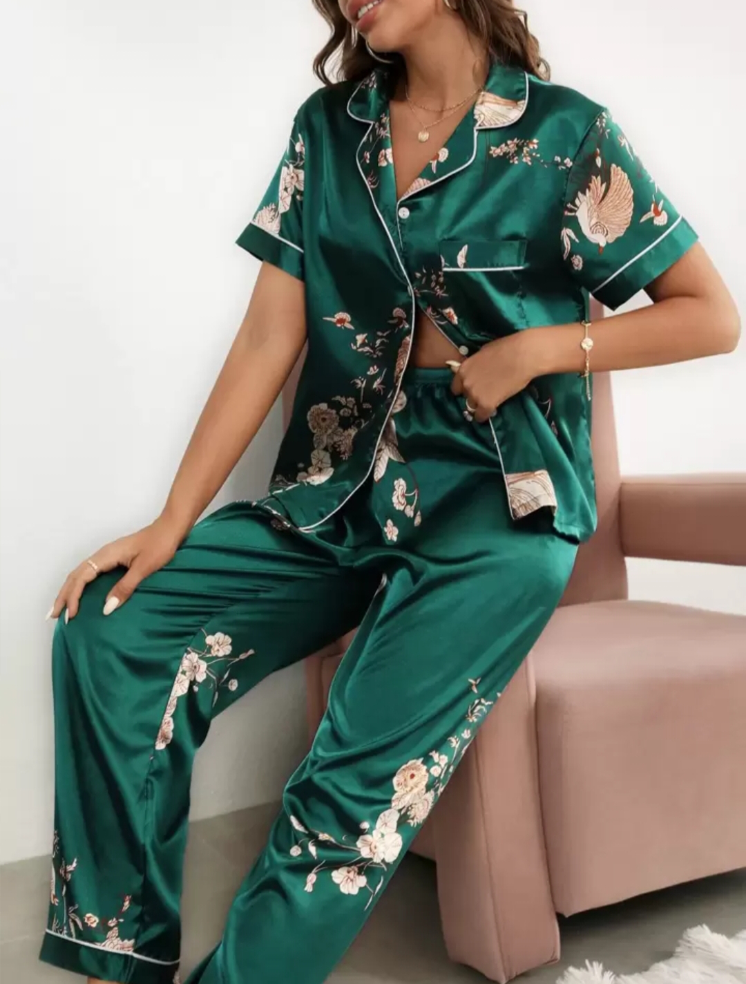 Luxury Satin Night Suit For Women