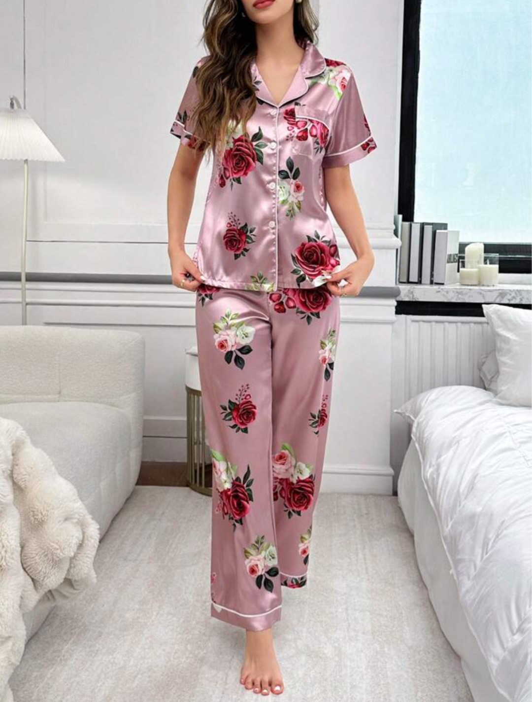 Women's Satin Night Suit