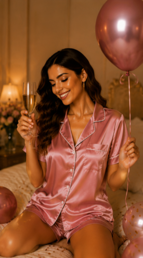 Premium & Luxury Satin Short Night Suit for Women