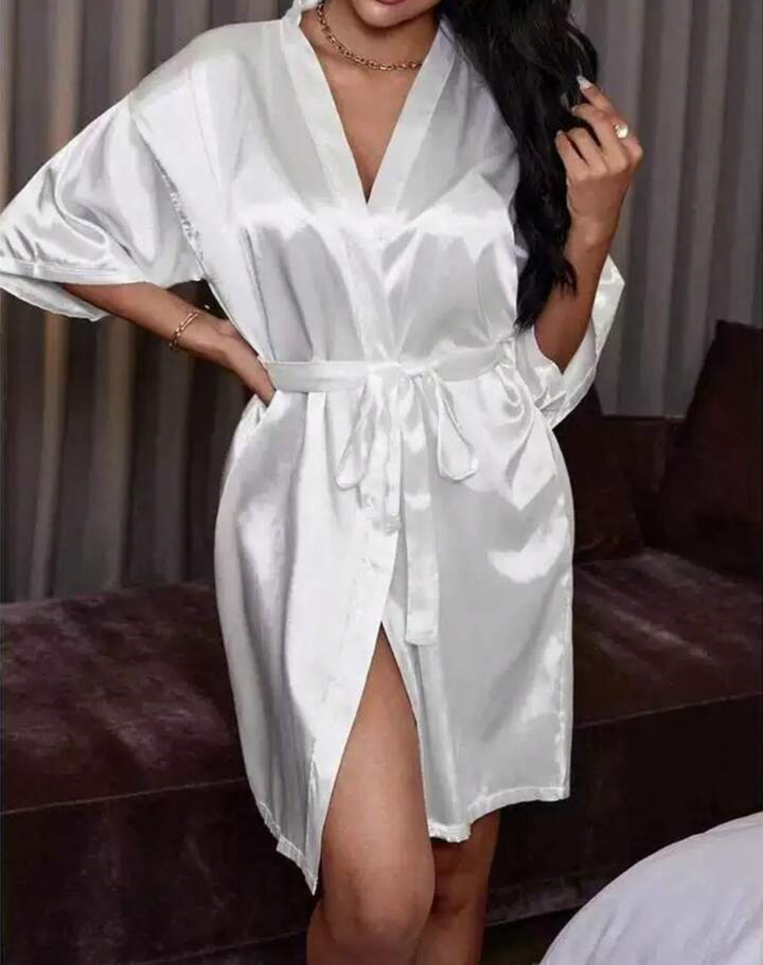 Premium Satin Sleep Robe for Women – Soft & Comfortable Nightwear