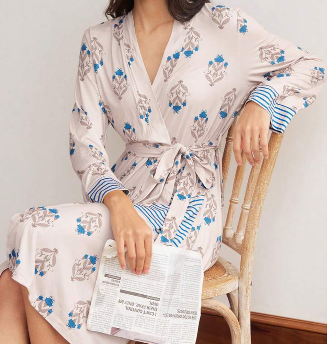 Women's Cotton Sleep Robe - With Pockets