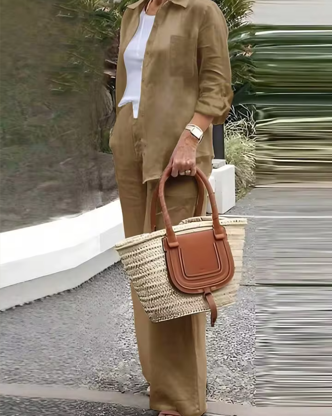 Women's Solid Mocha Brown Cotton Co-Ord Set
