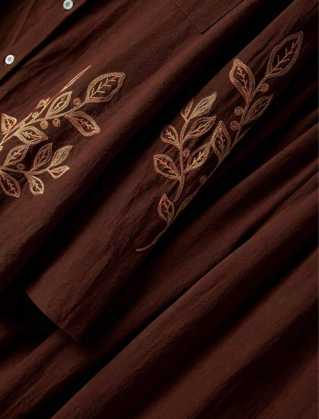 Women's Solid Chocolate Brown Cotton Co-Ord Set