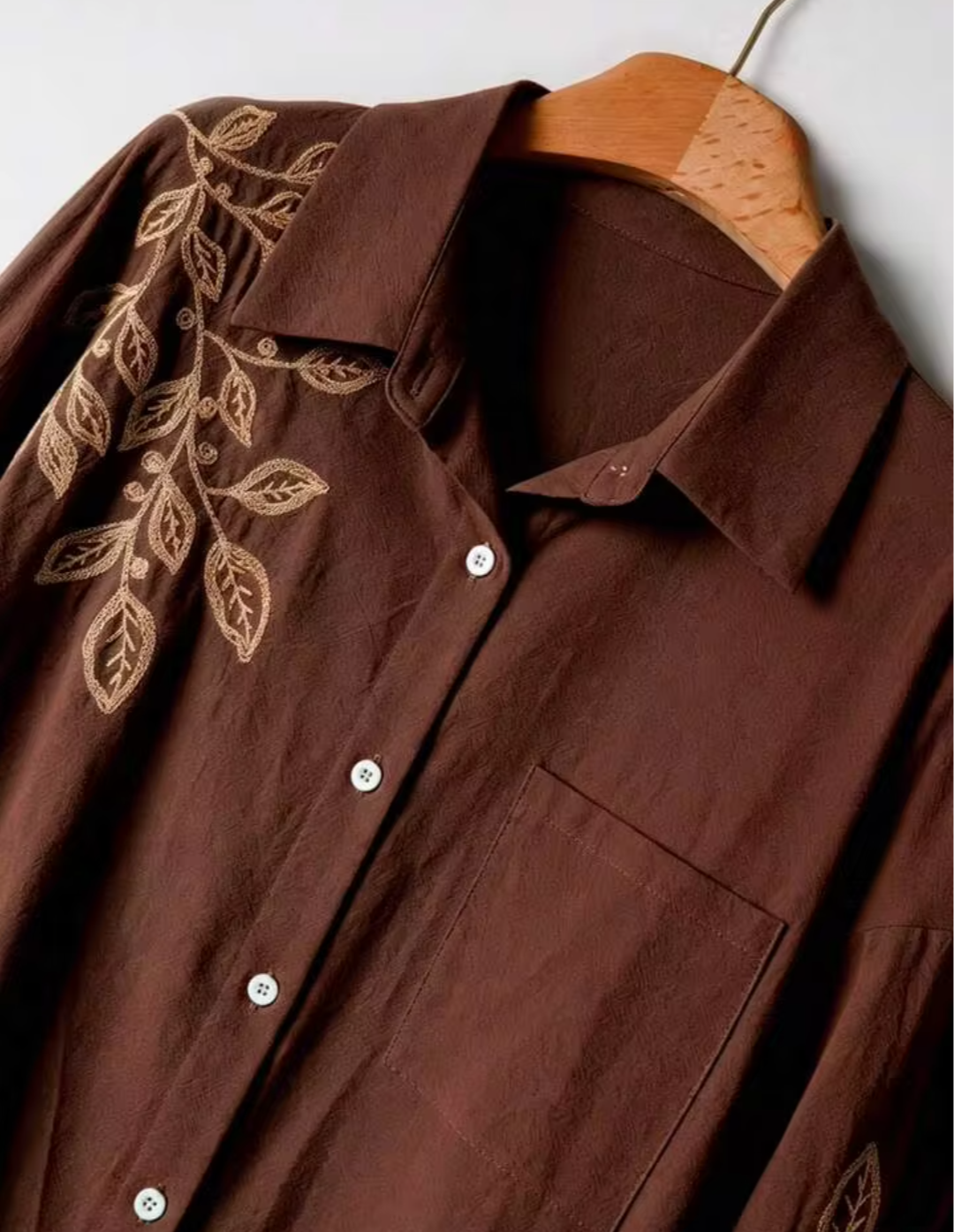 Women's Solid Chocolate Brown Cotton Co-Ord Set