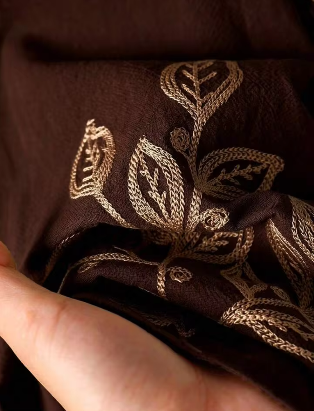 Women's Solid Chocolate Brown Cotton Co-Ord Set