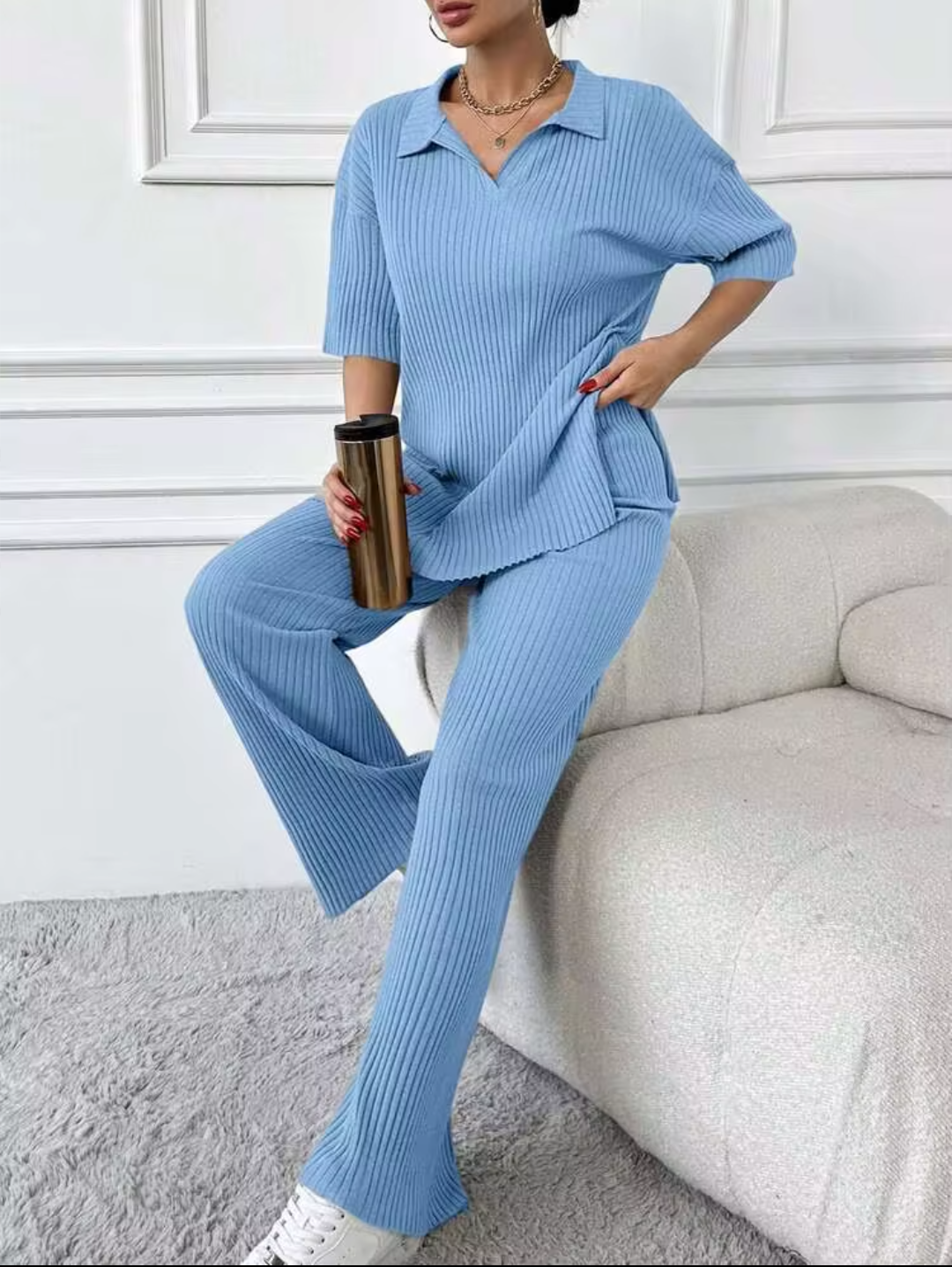 Plain Cotton Co-Ord Set for Women