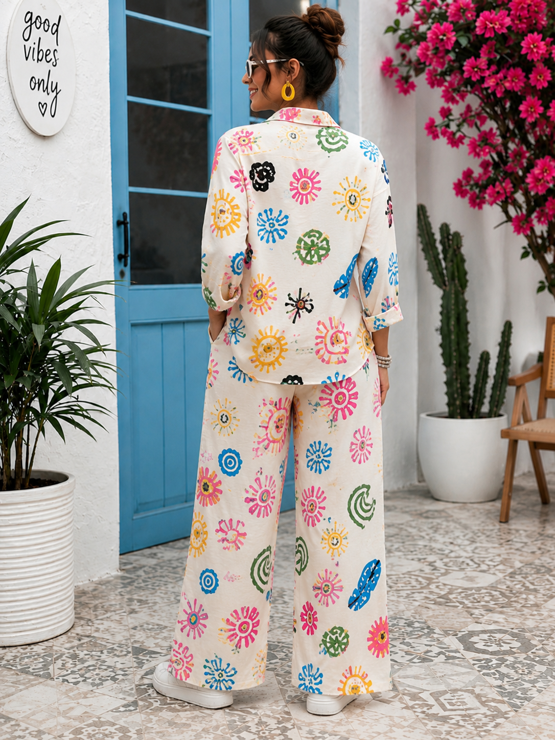 Women's Premium Cotton Printed Co-ord Lounge Set