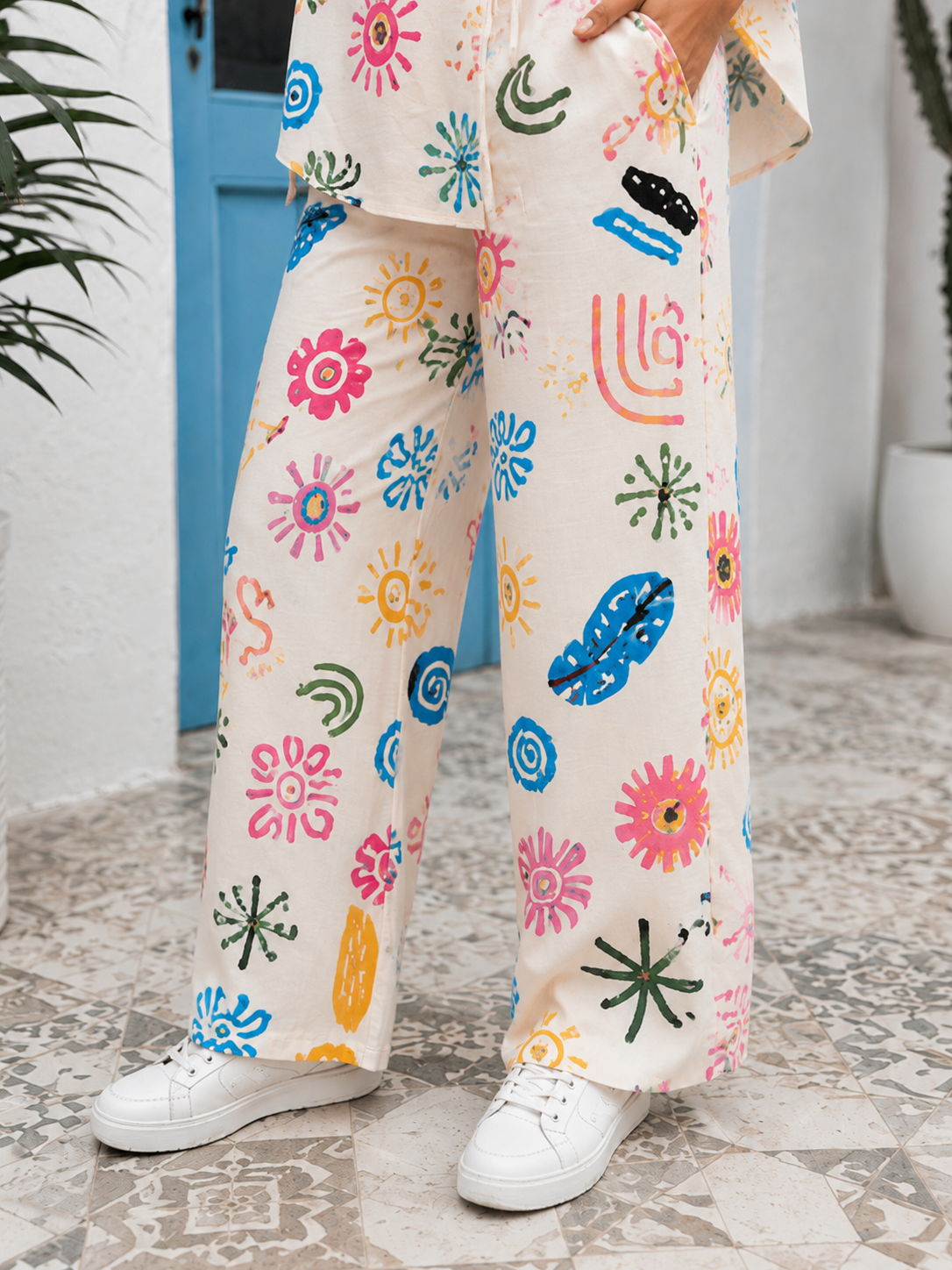 Women's Premium Cotton Printed Co-ord Lounge Set